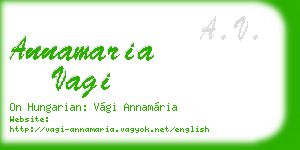 annamaria vagi business card